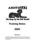 AristoCAT Training Seminar Outline