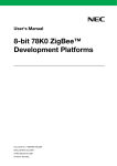 8-bit 78K0 ZigBee™ Development Platforms