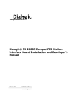 Dialogic® CX 2000C CompactPCI Station Interface Board