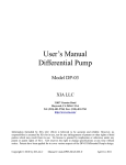 User`s Manual Differential Pump
