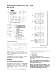MPR500 Motor Protection Relay User`s Guide