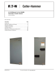 O & M Manual for the CHGEN Automatic Transfer Switch