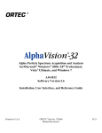ORTEC AlphaVision-32 v5.6 (A36-B32) Software User`s Manual