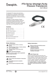 PTU Series Ultrahigh Purity Pressure Transducers Users Manual