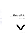 Matrox MXO Installation and User Guide