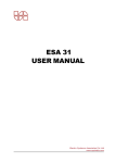 ESA 31 USER MANUAL - Electro Systems Associates