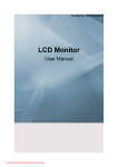 Samsung SyncMaster T260HD Monitor User Guide Manual