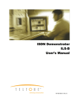 ISDN Demonstrator User`s Manual