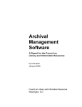 Archival Management Software - Council on Library and Information