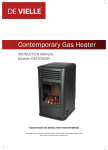 de vielle contemporary gas heater instructions user manual