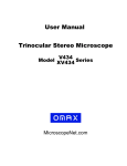 User Manual Trinocular Stereo Microscope