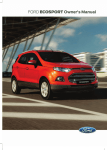 FORD ECOSPORT Owner`s Manual