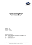 D-Tech Conversion Station Software User Manual