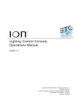 Lighting Control Console Operations Manual