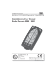 Installation & User Manual Radio Remote 8980