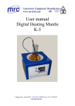 User manual Digital Heating Mantle K-5