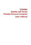 TOSHIBA Satellite A20 Series Portable Personal Computer User`s