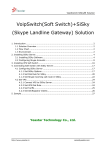 VoipSwitch(Soft Switch)+SiSky (Skype Landline Gateway) Solution