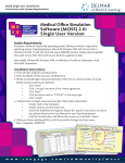 Medical Office Simulation Software (MOSS) 2.0: Single User Version
