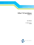 FitPlus Fit Test Software Version 3.4 User`s Manual