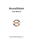 AcuraVision Manual - Acura Embedded Systems