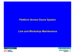 Platform Screen Doors System Line and Workshop Maintenance
