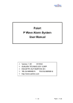 Palert P Wave Alarm System User Manual