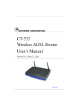 CT-535 Wireless ADSL Router User`s Manual