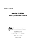 STANFORD RESEARCH SYSTEMS SR760 User