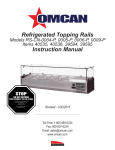 Refrigerated Topping Rails Instruction Manual