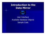 Introduction to the Data Mirror