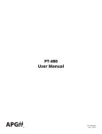 PT-400 User Manual - WH Cooke & Co., Inc.