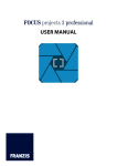 user manual - PROJECTS SOFTWARE