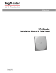 XT-3 Reader Installation Manual & Data Sheet