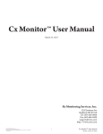 Cx Monitor™ User Manual - Rx Monitoring Services, Inc.