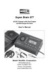 Super Brain 977 Manual - Model Rectifier Corporation