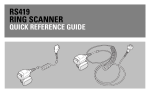 RS419 Ring Scanner Quick Reference Guide [English] (P/N 72