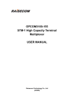 OPCOM3100-155 STM-1 High Capacity Terminal Multiplexer USER