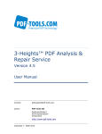 3-Heights™ PDF Analysis & Repair Service, User Manual