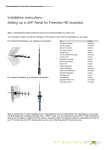 Installation Instructions for the UHF Aerial