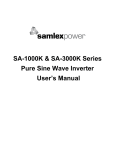 SA-1000K & SA-3000K Series Pure Sine Wave Inverter User`s Manual