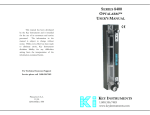 SERIES 8400 OPTALARM™ USER`S MANUAL KEY INSTRUMENTS