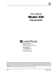 Model 420 Model 420 - Lake Shore Cryotronics, Inc.
