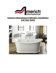 Americh International Collection Installation and User Guide