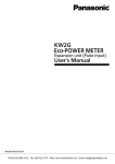 KW2G Eco-Power Meter Expansion Unit (Pulse Input) User`s Manual