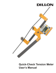 Quick-Check Tension Meter User`s Manual