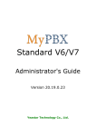 MyPBX Standard V6/V7 Administrator`s Guide