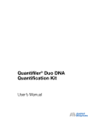 Quantifiler® Duo DNA Quantification Kit User`s Manual (PN