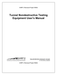 Tunnel Nondestructive Testing Equipment User`s Manual