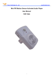 Mini PIR Motion Sensor Activated Audio Player User Manual FNP